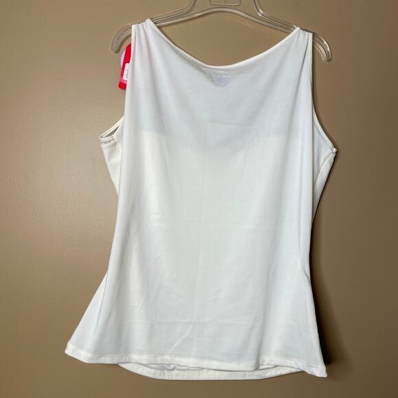 Spanx lace bateau tank top white hide & sleek 2X - Picture 7 of 7